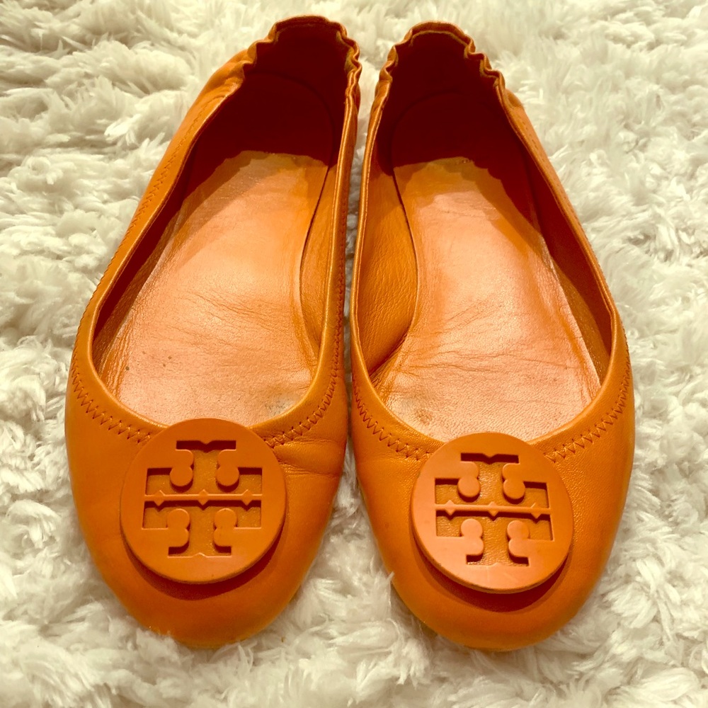 Tory Burch Minnie travel flats - orange